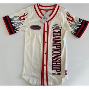 Nike Men Shirt Americana Top Sail/Habanero Red Champion DV9642-133 Size XS